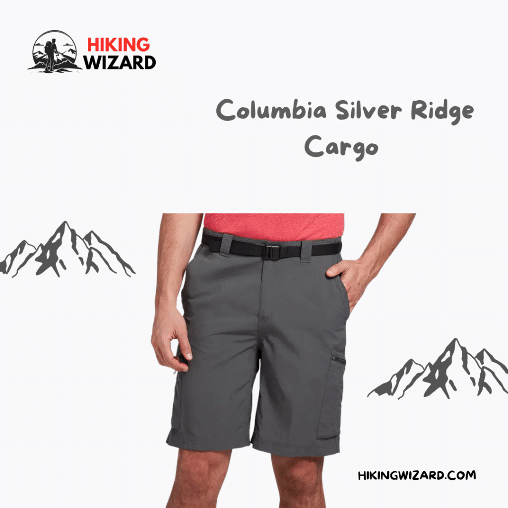 A view of A view of a person wearing Columbia silver ridge shorts