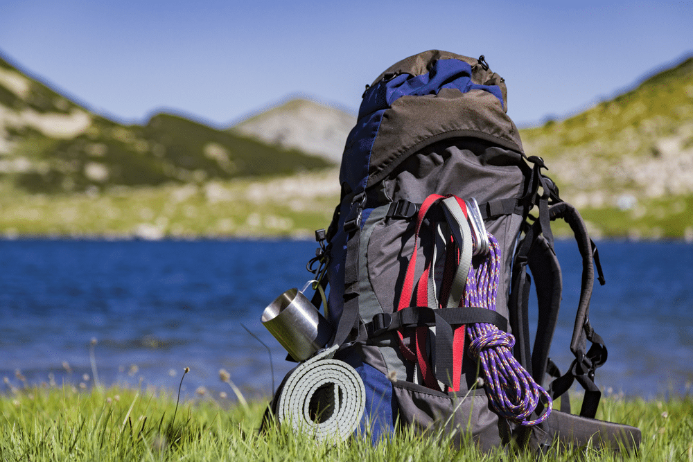 A view of a hiking daypack