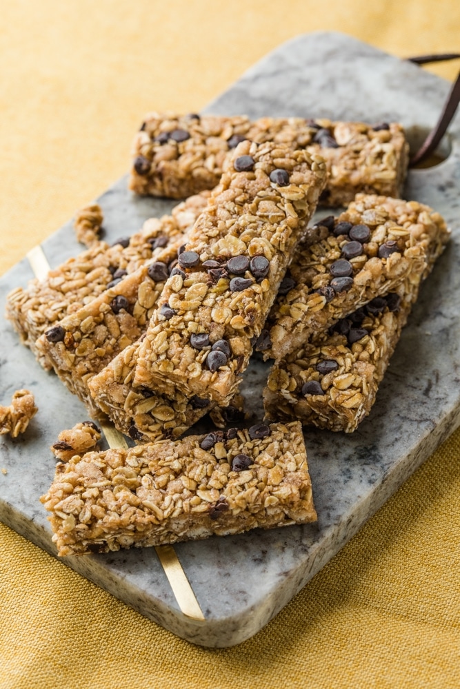 A view of granola bars