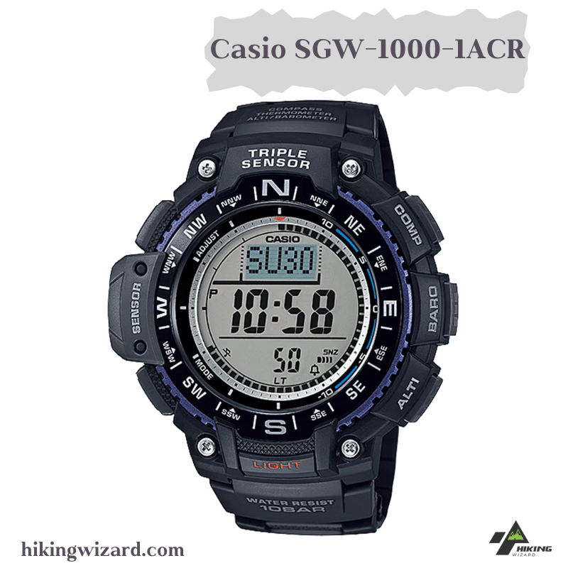 Casio SGW-1000-1ACR isolated on a white background 