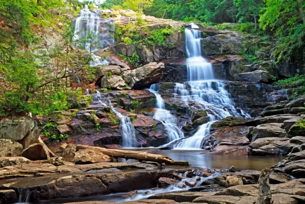 shelving rock falls in lake george