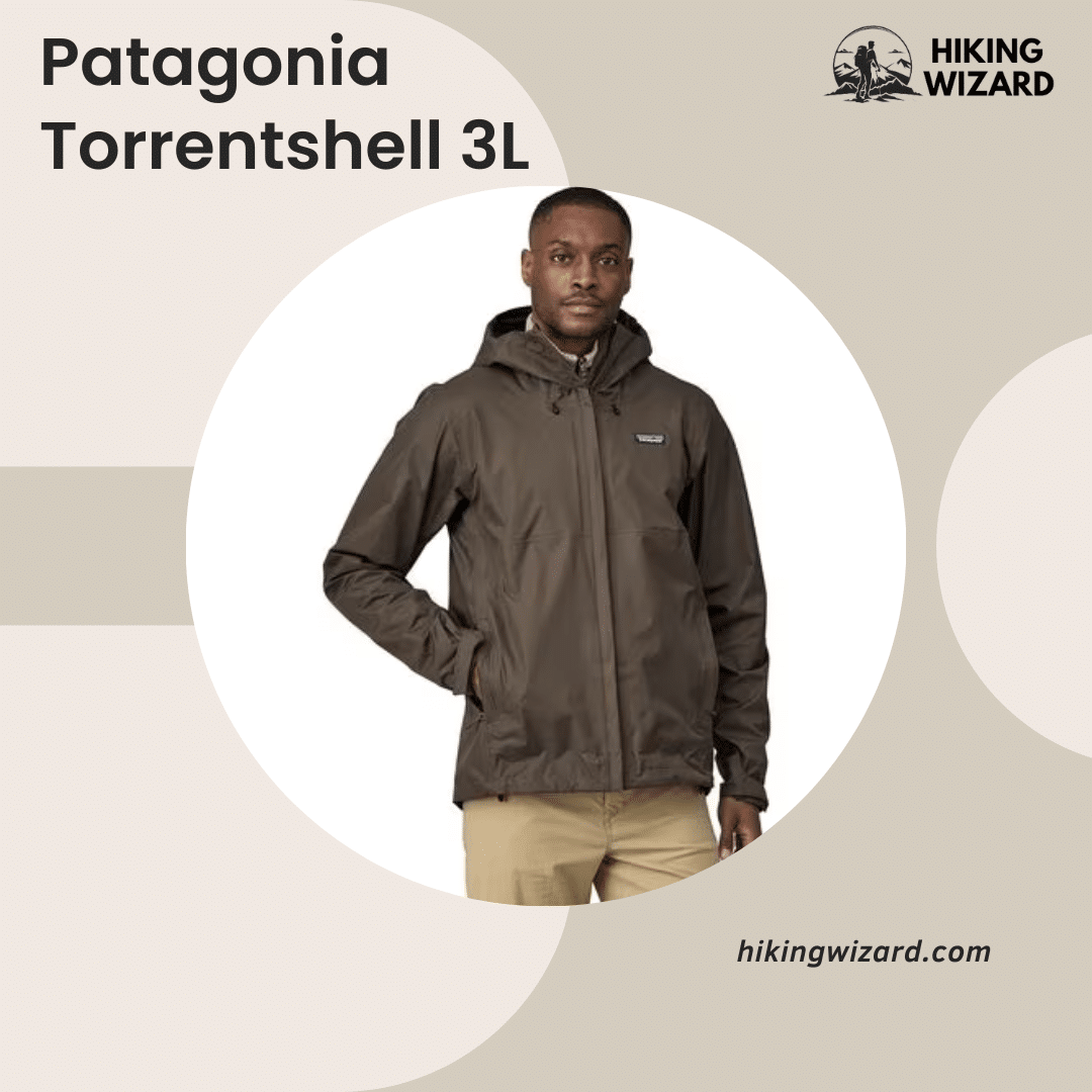 A Man Wearing Patagonia Torrentshell L Jacket