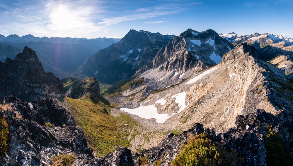 A Panoramic View of Buck Mountain and The Entiat Mountains above Bucks Creek