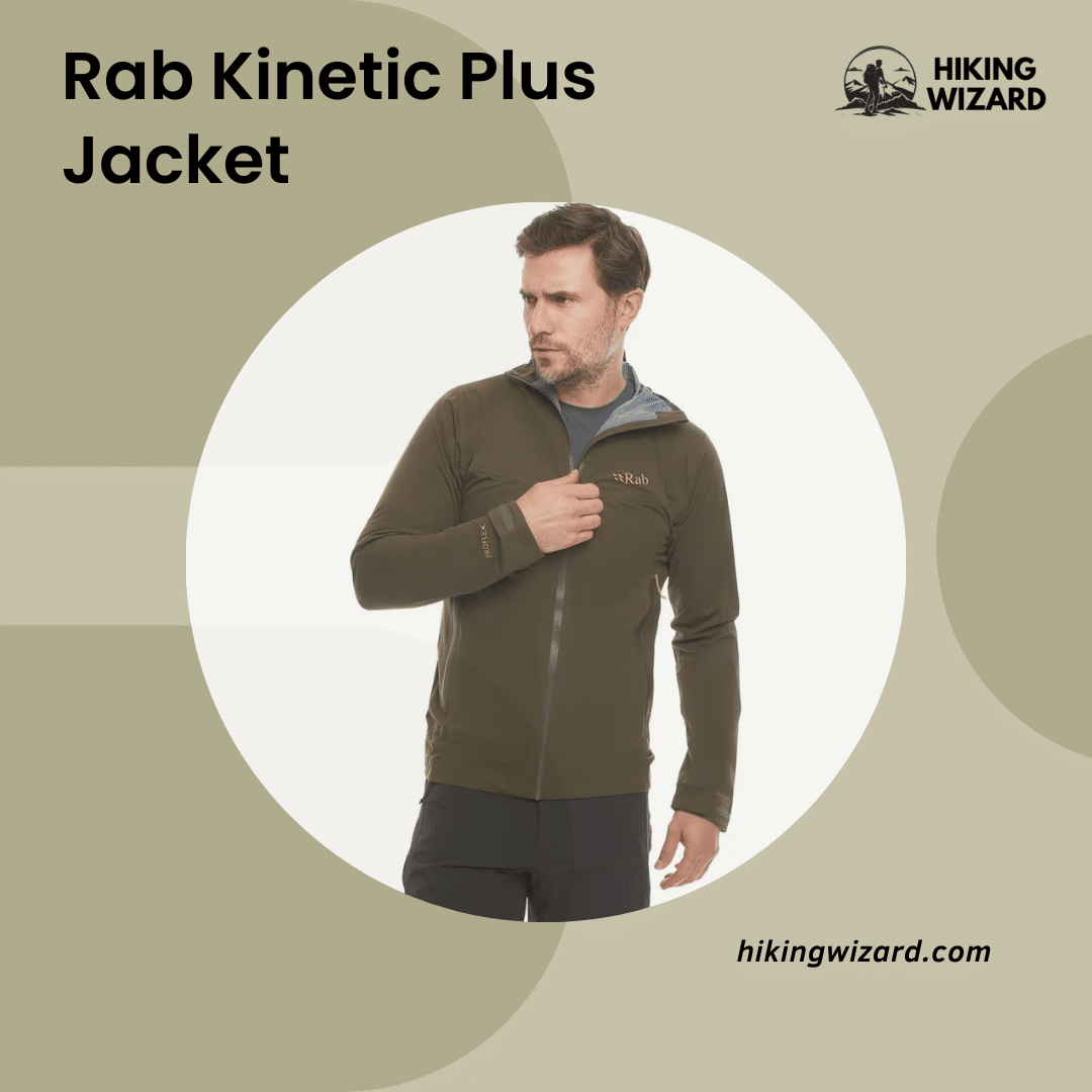 A man wearing Rab Kinetic Plus Jacket