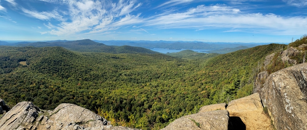 Adirondack Mountains via Sleeping Beauty Mountain near Lake George New York