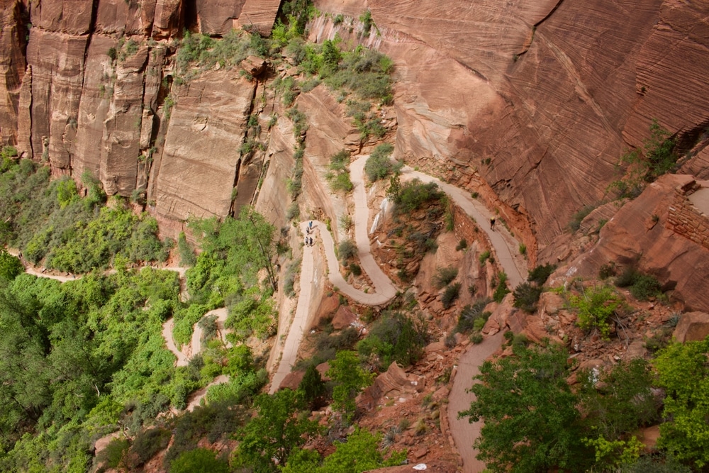 Switchbacks On A Hike In Utah Usa