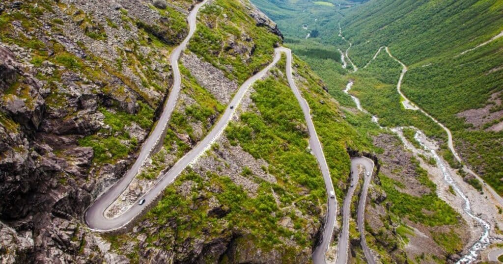 long switchback terrain