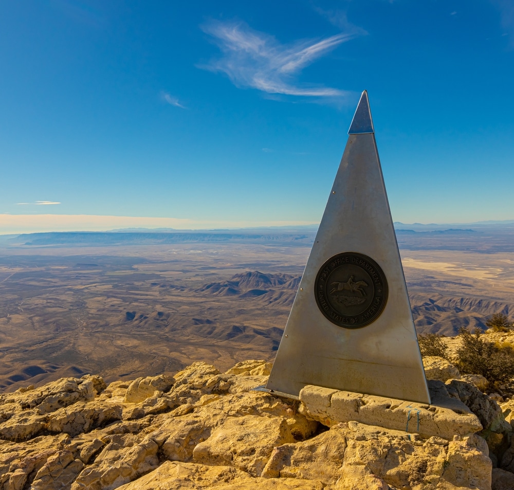 Marker on Top of Guadalupe Peak