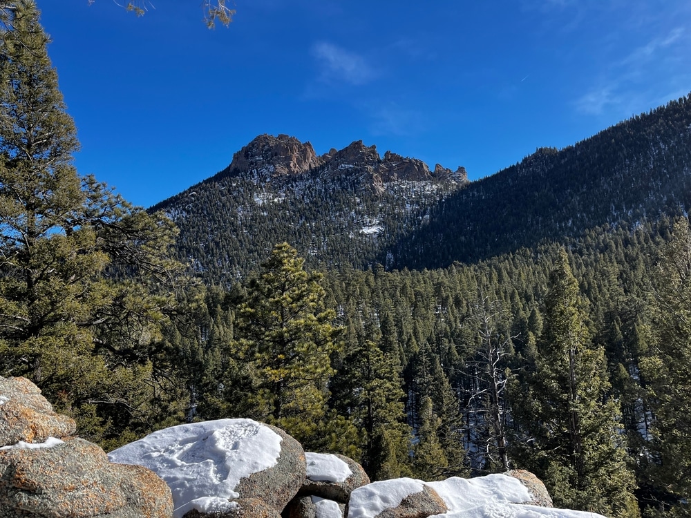 Windy Peak In Lost Creek Wilderness In Winter