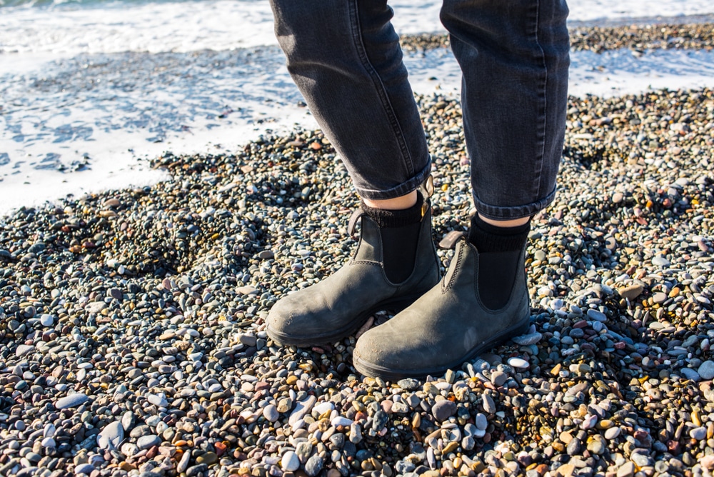 Chelsea Boots Classic Black Leather Rubber Sole 