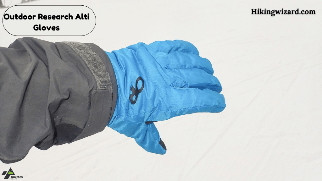 Outdoor Research Alti Gloves in blue color