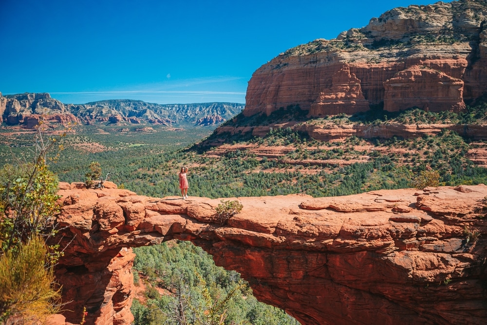 Devil's Bridge Trail, scenic view panoramic landscape in Sedona, Arizona