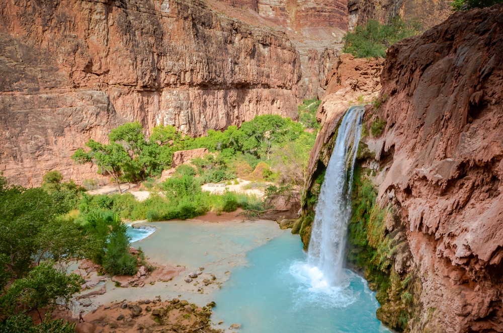 Havasu Falls Is A Waterfall Of Havasu Creek Located In