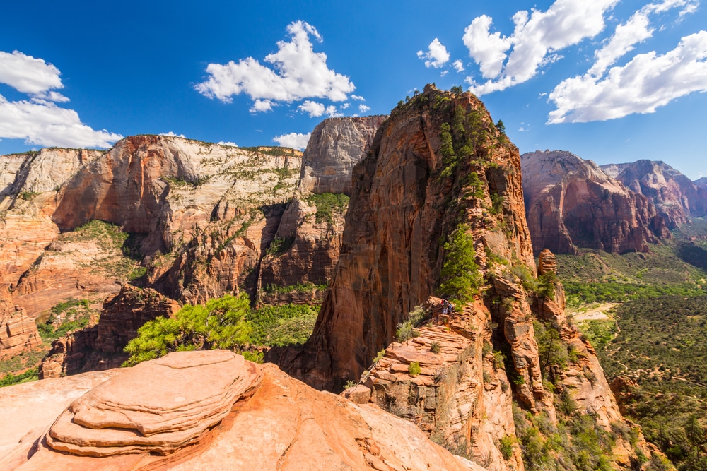 Dramatic Angel's Landing Scenery In Zion National Park Utah