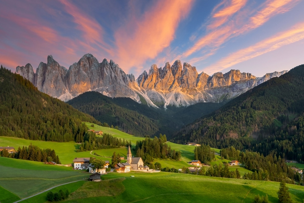 Famous Dolomites Mountains Italy Europe