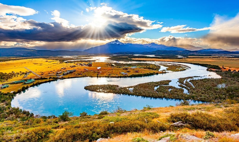 View of Pantagonia of the Coastal River